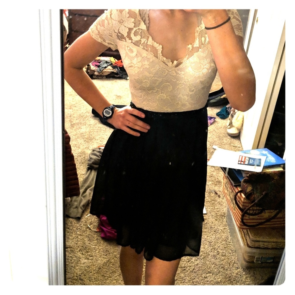Lace top homecoming/prom dress!